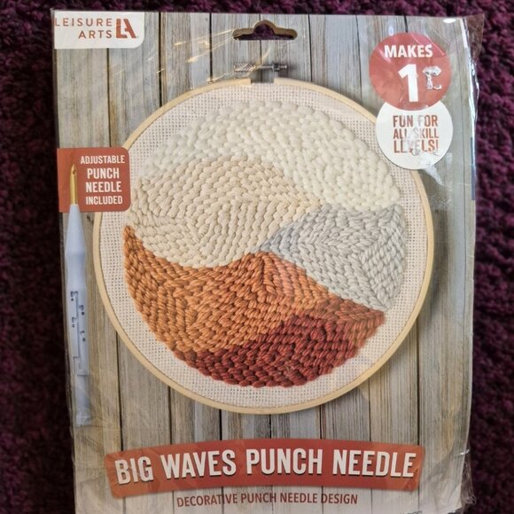 Big Waves Punch Needle Kit by Leisure  Arts-NEW - Picture 1 of 5